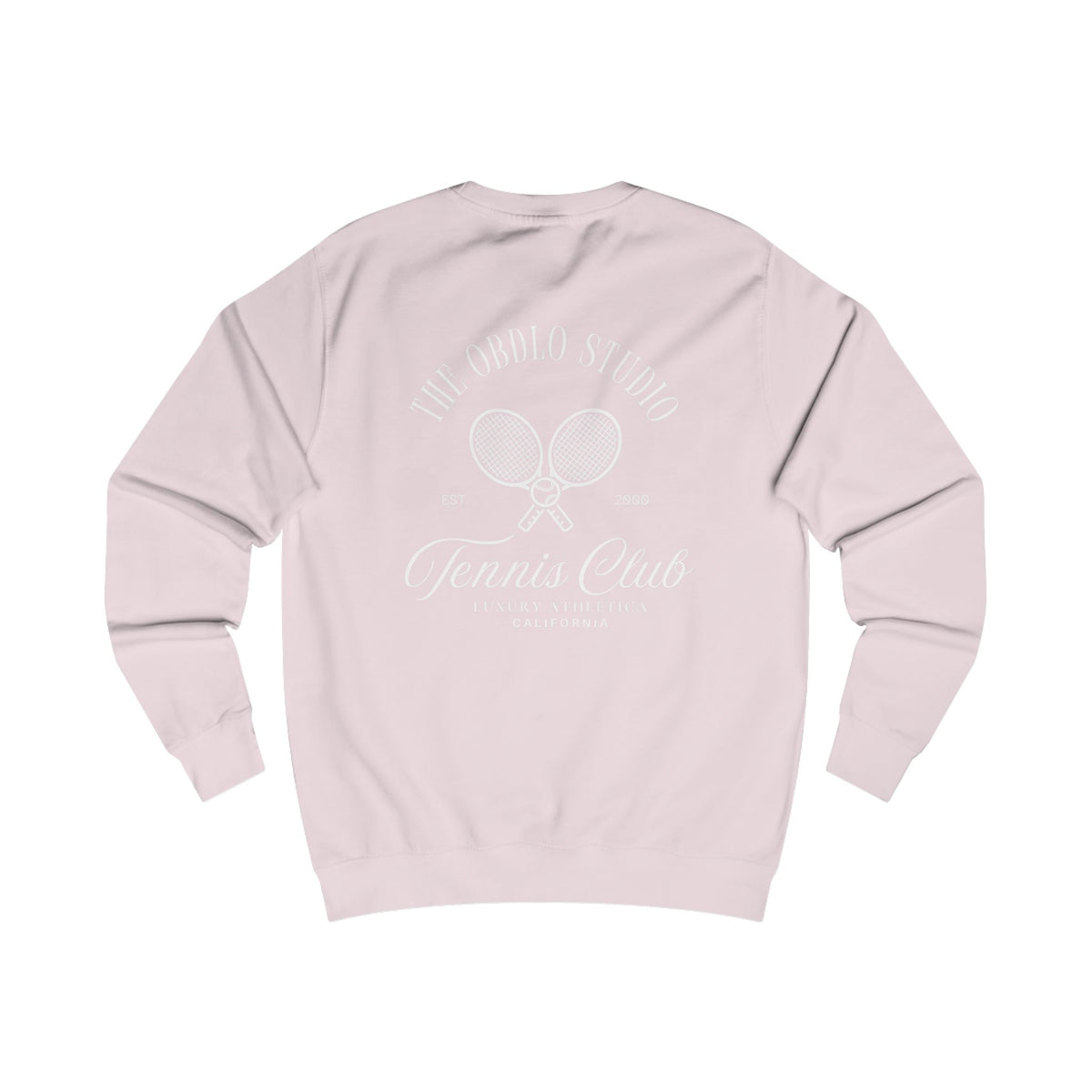 Tennis Club crewneck cuff detail, ribbed trim