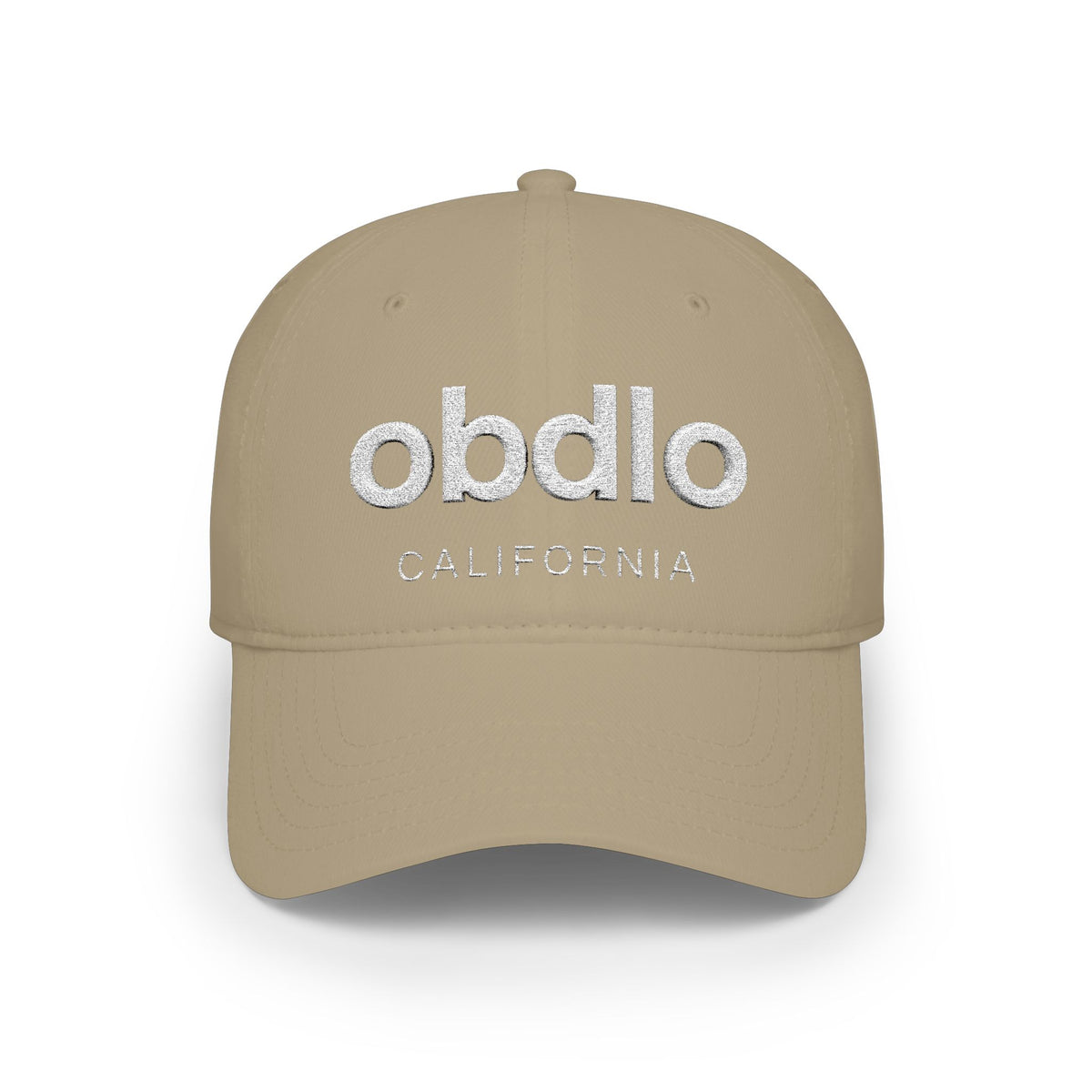Low Profile cap in khaki, OBDLO California embroidered hat