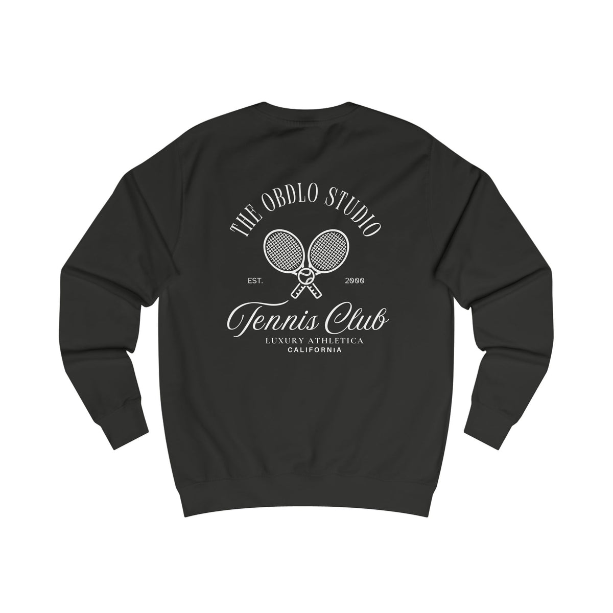 Tennis Club crewneck graphic detail, vintage tennis mark