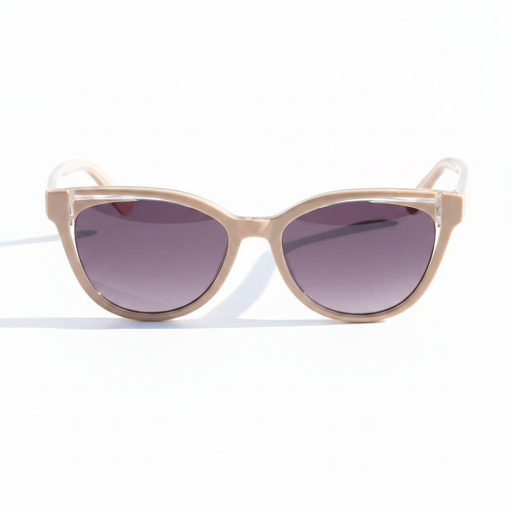 Sunglasses with dark lenses on a wooden surface